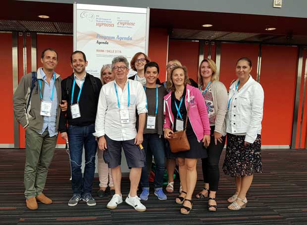 CHTIP (Paris)(Laurent Gross et Philippe Aïm), UTHYL (Nancy)(Philippe Aïm) et HYPNOTIM (Marseille)(Laurence Adjadj) au Congrès de Montréal 2018 CHTIP (Paris)(Laurent Gross et Philippe Aïm), UTHYL (Nancy)(Philippe Aïm) et HYPNOTIM (Marseille)(Laurence Adjadj) au Congrès de Montréal 2018