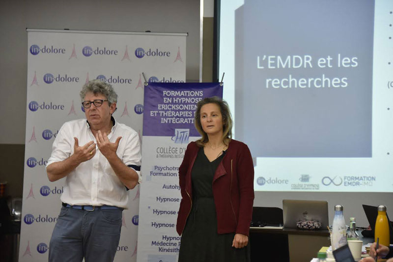 Laurent Gross et Laurence Adjadj en Formation EMDR-IMO à Paris